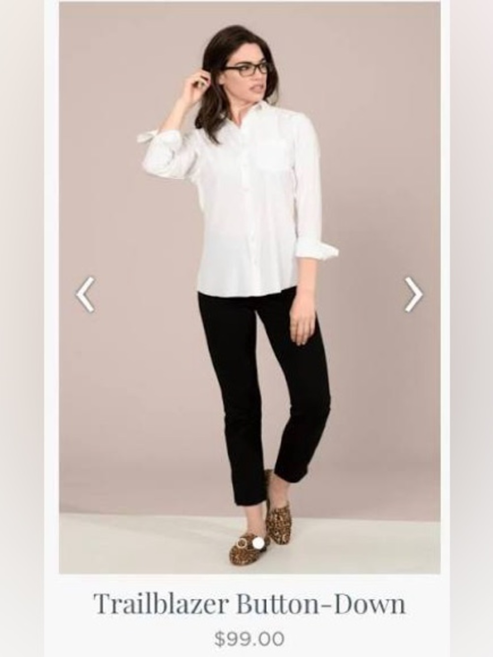 NWOT! Fan Favorite Stretchy TRAILBLAZER Classic Button Down White Shirt